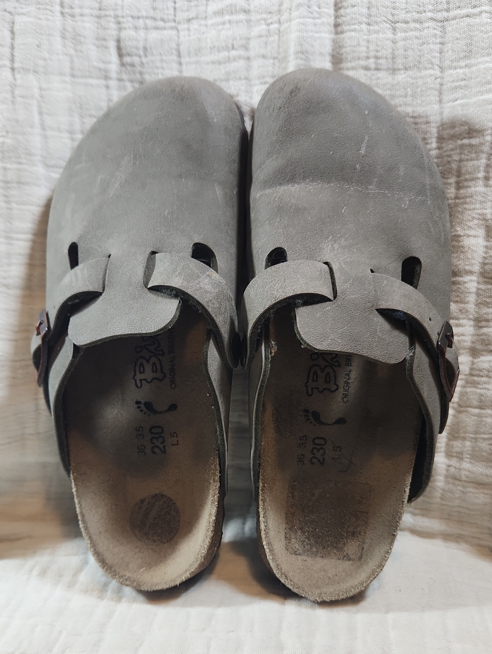 Birkenstock Tan Suede Footbed Sandal